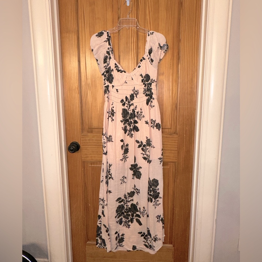 Free People Sz XS pink tie back dress, worn once